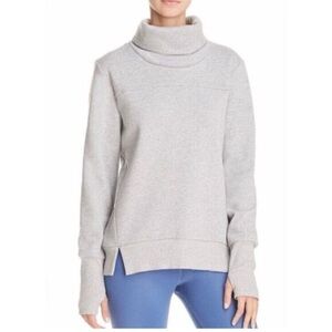 Alo Yoga Gray Haze Funnel Neck Sweatshirt